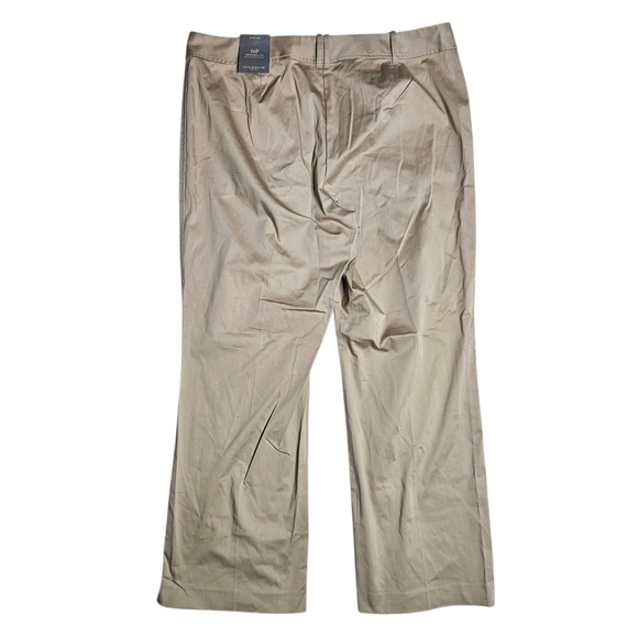 Ann Taylor Petites Bootleg Gramercy Fit Tan Khaki Trousers Pants sz 16P NWT - Picture 2 of 6